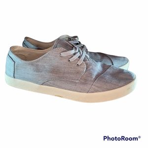 Toms gray men's sneakers with or without laces sz US 10.5 canvas